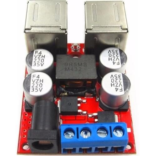 DC-DC vehicle charging module 8V-35V 5V 8A power supply depressurization module 4 port USB output mobile charger