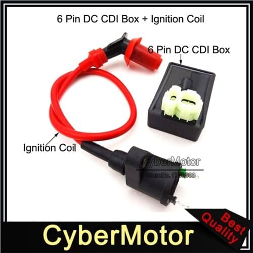 Racing Performance 6 Pin DC CDI Box Ignition Coil For Kymco SYM Vento Scooter GY6 50cc 125cc 150cc Engine Moped