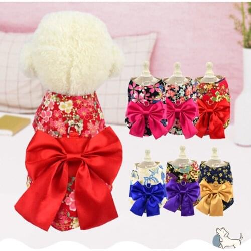 Classic Floral Printed Pet Dog Vest Harnesses Leashes Rope Cool Dog Chest Straps Traction Rope For Cat Puppy Dogs Leashes Vest