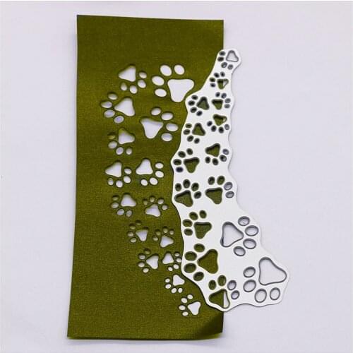 Bear Footprints Border Dies Scrapbooking Paper Photo Alum Card Making Supplies Cutting Templates New Templates Stencil Crafts