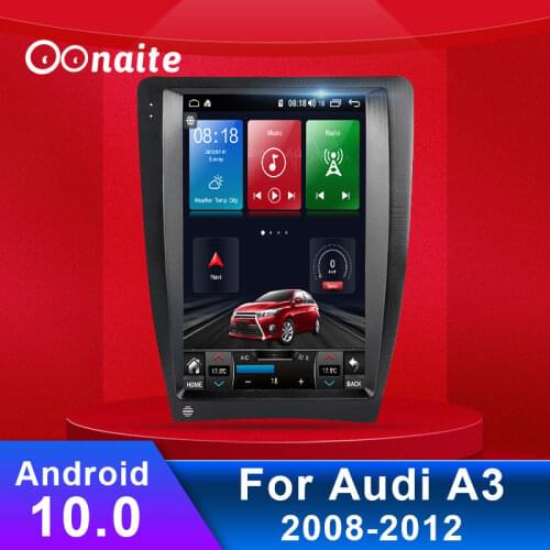 Oonaite 12.1 inch Android10 4G+64G Radio Touchscreen Multimedia DVD Player For Audi A3 2008-2012 GPS Navigation Car Stereo