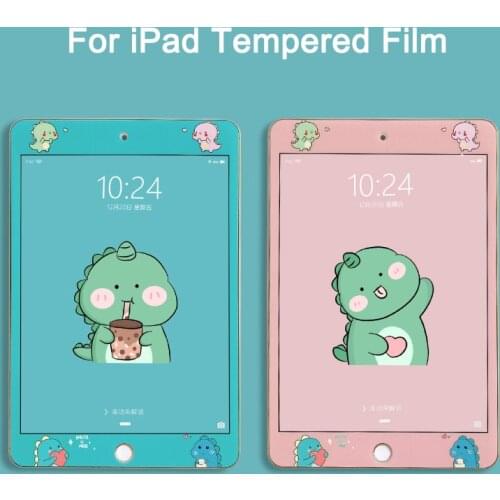Cartoon Tempered Glass for iPad Air 2 3 4 10.2 10.5 10.9 inch Protective Film for Apple iPad 9.7 Mini 2 3 4 5 Screen Protector