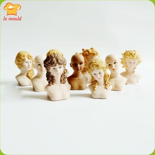 New 3D Doll Bust Molds Plaster Resin Handmade Soap Candle Body Mould DIY Female Mold