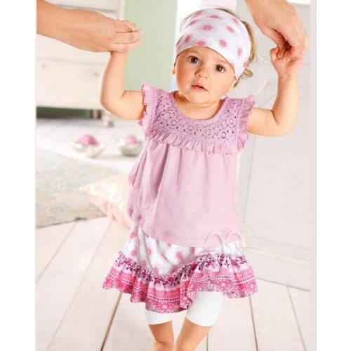 Baby Clothes Bulk Babe Girl Dress Suit Babygirl Clothes Set Baby Girl Pink Clothes Summer Set 1st Birthday Suit