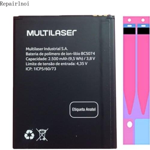 Original Cell Mobile Phone 3.8V 2500mAh Batteries For Multilaser Ms50X BCS074 BCS074B Battery Smart Replacement Rpair Parts Glue