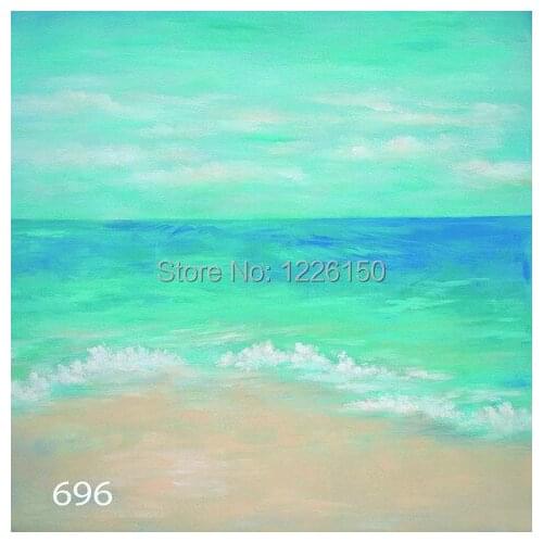 Preofessional 10*20ft/3*6m Hand Painted muslin backdrops 696,sea & beach wedding photo Background , studio props photography