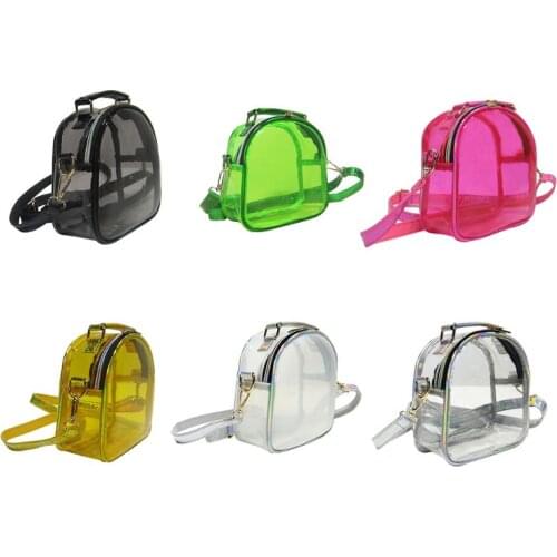 Women Girls Crossbody Clear Purse Shoulder Handbag Jelly Candy Color Oval Shaped Mini Transparent Bags Phone Holders 20CA