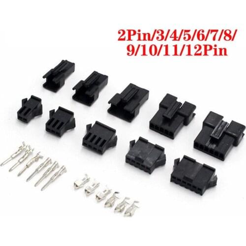 3D Printer connectors SM2/3/4/5/6/7/8/9/10/11/12 Pin Pitch 2.54MM Female and Male Housing + terminals SM-2P SM-2R JST SM2.54