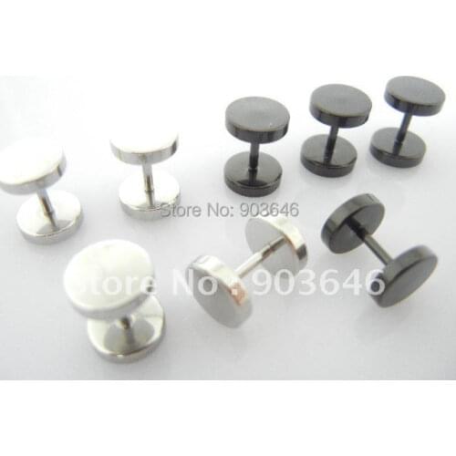 50pcs Free Shippment Sainless Steel Ear Stud Fashion Style Mix Colorful 16g Fake Ear Plug