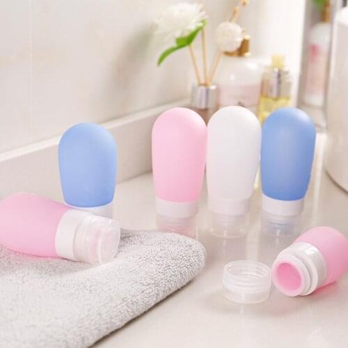 Silicone Travel Bottles Squeezable & Refillable Travel Containers For Shampoo, Conditioner, Lotion, Toiletries 38/60/80ML