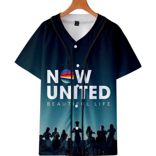 Now United Baseball T-shirt Men Women Harajuku Hip Hop Short Sleeve 3D Baseball Jersey Tee Shirt Wear Summer Tops Oversized