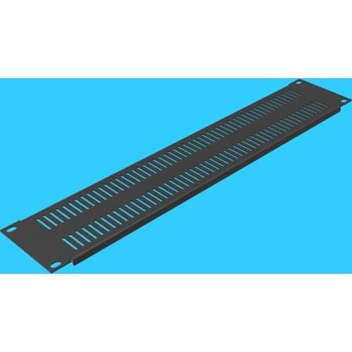 High quality Black 2U cooling ventilation rack blind flange Perforated panel mounting plate back plate