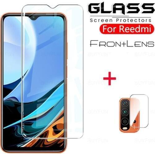 2IN1 Tempered Protective Glass For Redmi 9T 9A 9C 10X Pro 8a 8 Screen Protector Lens Camera Glass Film On the red mi 10xpro 10 x