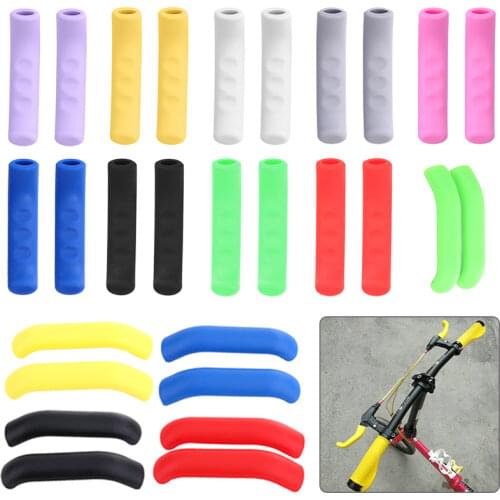 1 Pair Bicycle Brake Handle Cover Silicone Sleeve Mountain Road Bike Dead Fly Universal Type Brake Lever Protection Cover