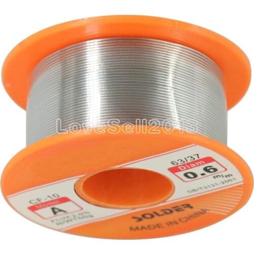 1PCS 63/37 Rosin Core Solder Wire Flux 2% Tin Lead Solder Iron Welding Wire Reel 0.6mm 50g High Quality
