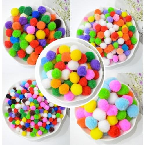 10/15/20/25/30mm Mini Soft Pom Pom Balls Fluffy Plush Pompom For Home Wedding Decoration Kids Toys Handmade DIY Craft Supplies