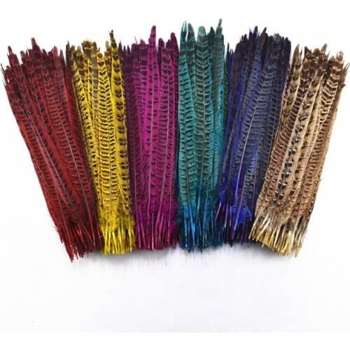 100Pcs/Lot Female Pheasant Tail feathers for jewelry making Feathers For Crafts Pheasant Feather DIY Wedding Feathers Decoration