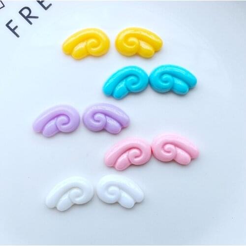 20Pcs Kawaii Resin Mixed Mini Wings Series Flat Back Cabochon Crafts Clothing DIY Scrapbooking Accessories L99