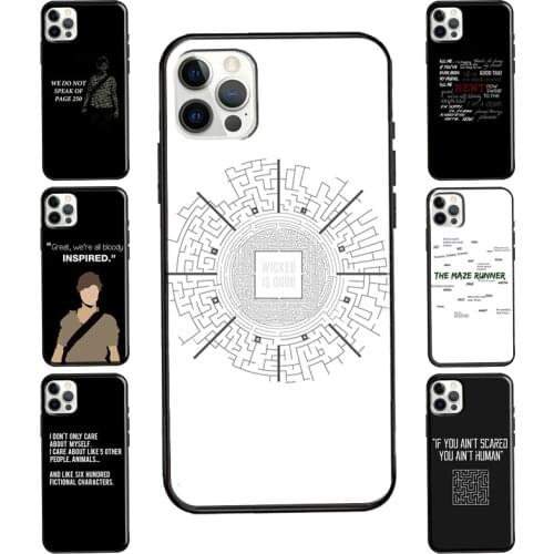 The Maze Runner Qoutes For iPhone 12 Pro Max 12 mini Case For iPhone 11 Pro Max XS X XR 7 8 Plus SE 2020 Cover