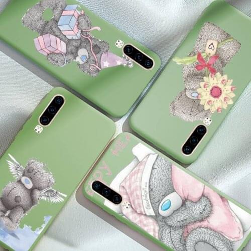 Tatty Teddy bear Cute doll Phone Case Candy Color for iPhone 6 7 8 11 12 s mini pro X XS XR MAX Plus Fall resistant