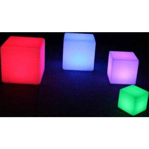 D10,D13,D15,D20cm LED Decorative lighting led cube Stool 16 color changing lighting for event party decoration free shipping 1pc