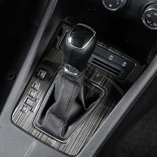 Interior for Skoda AT/MT Octavia 2015-2019 Octavia wagon 2017-2019 gear panel Water cup holder decoration frame Stainless steel