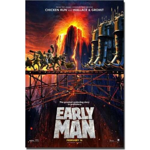 J0228 EARLY MAN Great Advance Original Movie 3 Silk Poster Art Light Canvas Home Decoration