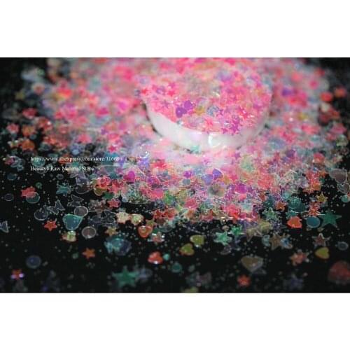 Beautiful Iridescent Sequin Glitter Mixed Paillettes Holographic Sparkly Glitter for Nail Decoration Crafts Face Eyes Body Resin