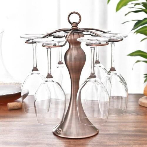 Creative Beauty Thin Waist Cup Holder Can Hang 6 Pcs Goblet Wine Rack Metal Durable Bar Chateau Wine Accessories Storage Tools