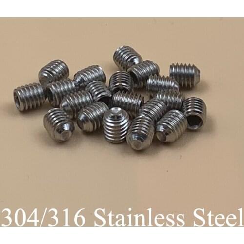 M3*3/4/5/6/8/10/12 M3x3/4/5/6/8/10/12 316 Stainless Steel DIN916 Hex Hexagonal Socket Allen Head Grub Bolt Cup Point Set Screw