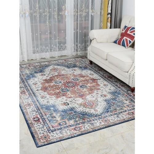 Morocco Living Room Carpet American Style Bedroom Carpet Home Sofa Persian Rug Decor Study Anti-skid Rugs Mat Vintage Area Floor