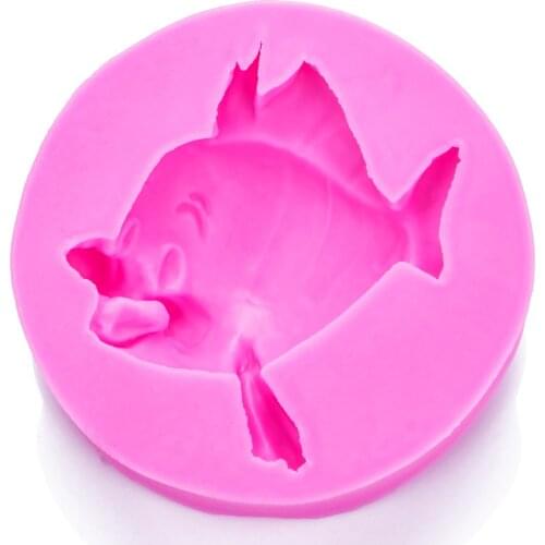 Marine life fish shape silicone rubber moulds for chocolate confectionery fondant cake decoration used molding tools FT-1025