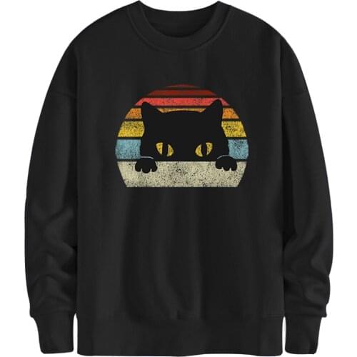 Mens Funny Cats Sweatshirts O Neck Long Sleeve Hoodies Winter Male Clothing Casual Fashion Tracksuits White Supoleron Hombre