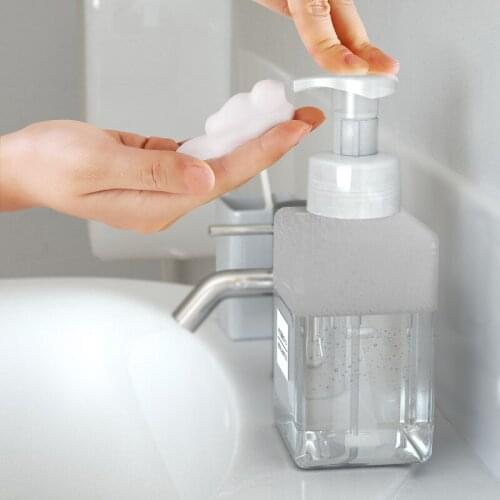 450ml Portable Soap Foam Bottle Foaming Pump Empty Square Bottle Plastic Travel Lotion shampoo Dispenser