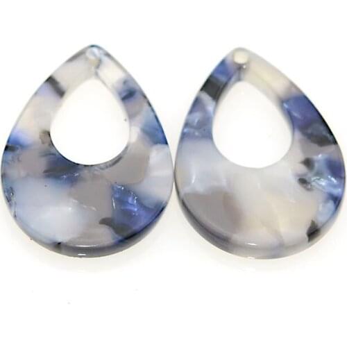 20x 24x18mm Waterdrop Shape DIY Earrings Pendants Pendulum Ornaments Acetic Acid Fresh Powder For Diy Jewelry Making Accessories