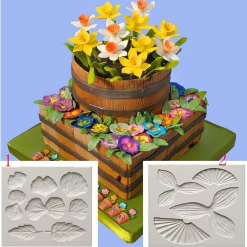 Sugarcraft Pansies Flower Silicone mold fondant mold cake decorating tools chocolate gumpaste mold
