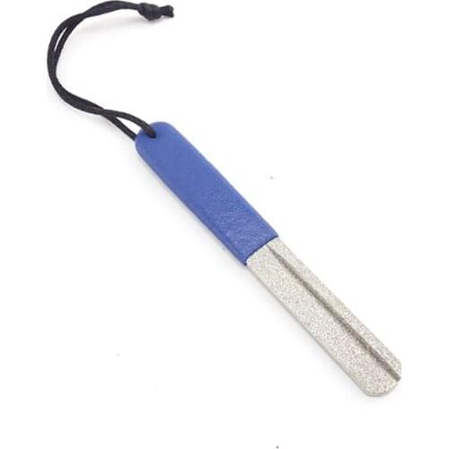Fishhook Sharpener Double Side Single Dual Grooves Diamond File With Handle Fishing Hook Sharpening Tool Accessory
