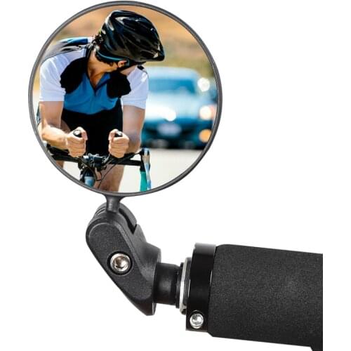 Bicycle Rearview Mirror 360 Degree Rotation Adjustable Angle MTB Road Bike Handlebar Mirror HD Glass Convex Mirrors Wide-Range