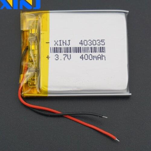 XINJ 3.7V 400mAh li polymer battery li ion cell 403035 For GPS E-book smart watch driving recorder Sat Nav Camera bluetooth MP4