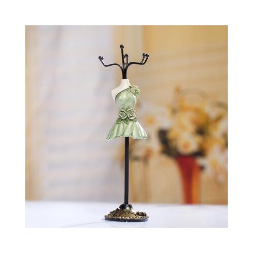 9style 25*6cm lace dress princess Sequins Gown Mannequin Earring Necklace Stand Display Holder Ring storage jewelry rack C549