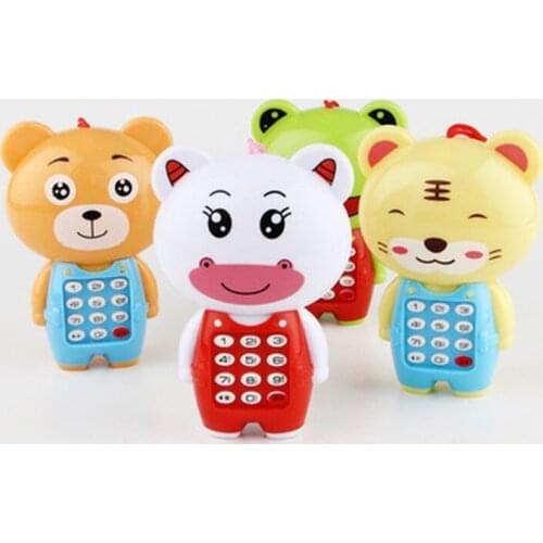 1pc Cartoon Mobile Phone Early Educational Learning With Music Machine For Children Electronic Toy Gift Funny Mini Cellphone