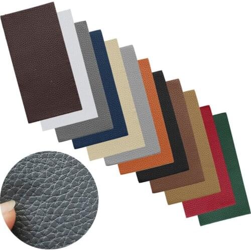 1 PCS Litchi Pattern Clothes Patches for Stripes Stickers Iron on Leather Pants Knee Appliques Sweater Elbow Badges Backpack