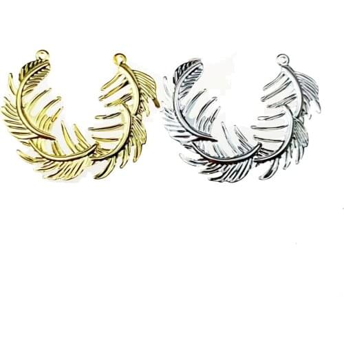 10pcs 57mm Metal Flower Filigree Wraps Crafts Gift Decoration DIY Cosplay Bridal hair accessories Wholesale Charms