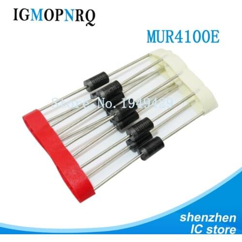 10pcs/lot MUR4100ER MUR4100E DO41 fast recovery diode 4A 1000V
