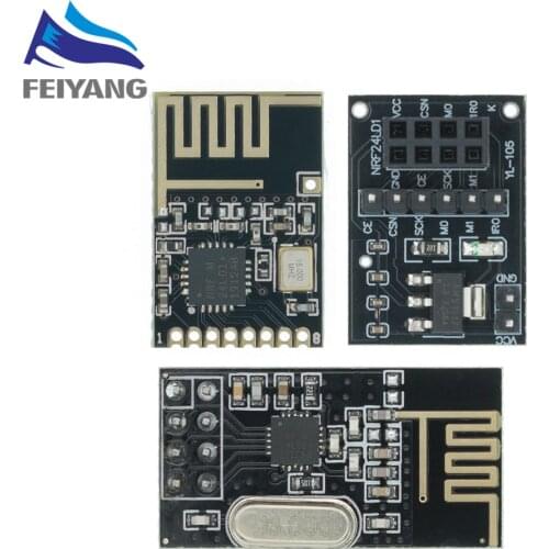 100PCS NRF24L01+ wireless data transmission module 2.4G/NRF24L01 upgrade version 2Mbit/s NRF24L01 Socket Adapter plate Boar