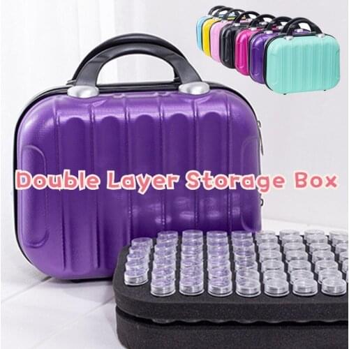 132 Bottles Diamond Painting Tools Container Storage Bag Carry Case Daimond Painting Bag Zipper Accessories Double Layer