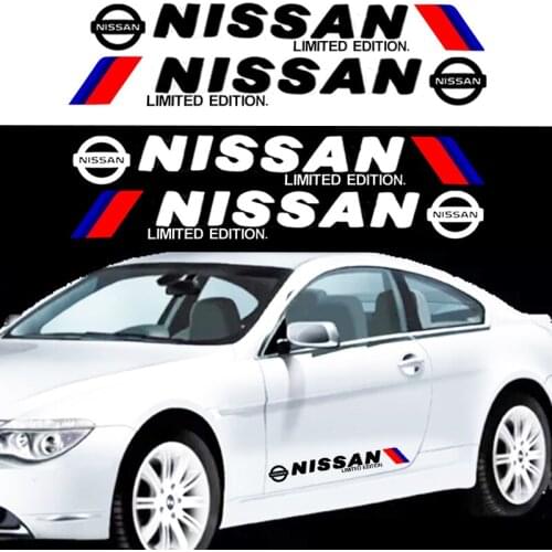 2pcs New car body sticker car badge decoration decal sticker car styling For Nissans Nismo X-trail Almera Qashqai Tiida Teana