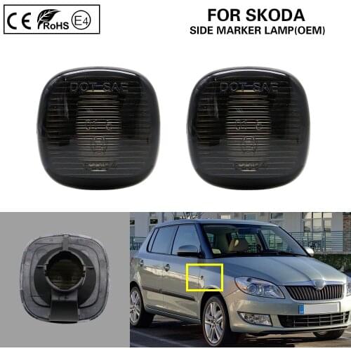 2X OEM style Smoke side marker light turn signal lamp for Skoda Fabia Octavia Superb Roomster Rapid Liftback SEAT AUDI