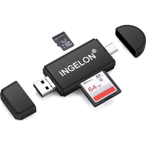 3 In 1 OTG Card Reader Type C & micro USB & USB 2.0 Universal OTG TF/SD Adapter for micro sd Android Computer Adapter Headers