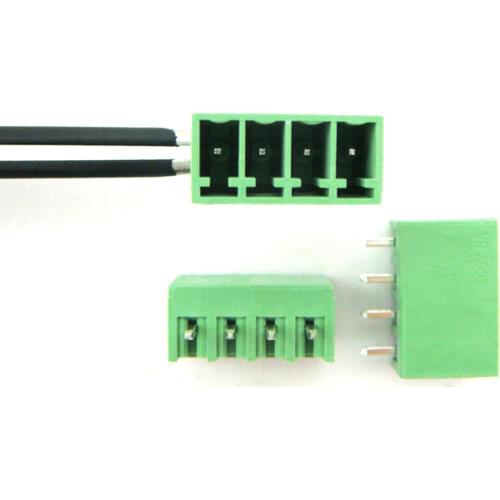 50pcs/lot) 15EDG-3.5-4P Straight Pin PCB Screw Terminal Block Connector 3.5mm Pitch 4 Pins Plug in